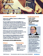 Accounts Payable Expert Certification Flyer